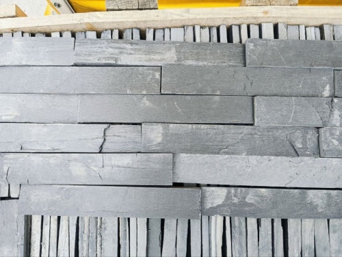 Плитка чёрная из натурального камня фасадная 30 см * 5 см, толщина 7 мм -30 мм купить в Заречныом