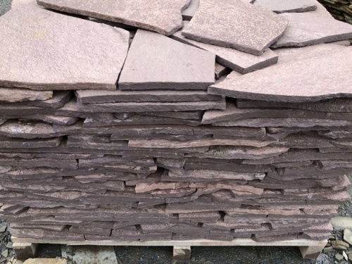 Плитняк лемезит бордовый для облицовки цоколя 20-25 мм  купить в Заречныом