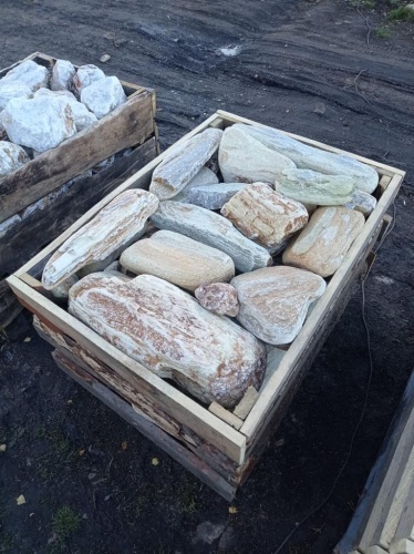 Златолит жёлтый, жёлто-зелёный глыбки и валуны для ланшафтного дизайна купить в Заречныом